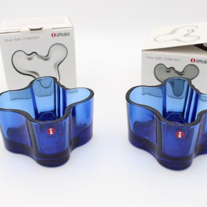 Iittala Finland Alvar Aalto collection Ultramarine blue votive tea light