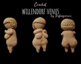 Gehaakt Willendorf Venus - amigurumi-haakpatroon (in EN, DE)