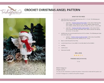 Crochet Christmas Angel Pattern - Crochet Pattern, Amigurumi