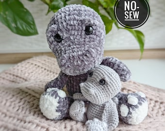 No Sew Dino - Schema Amigurumi all'uncinetto (in ENG, DE)