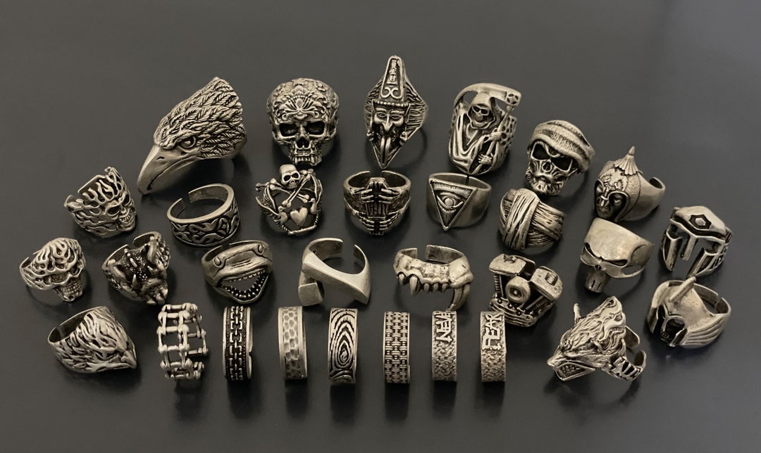 Adjustable Men Ring. Statements Ring. Etsy