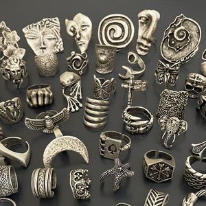 Funky cheap rings etsy