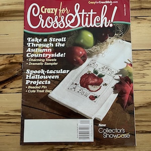 Crazy for Cross Stitch Magazine September 2004 - Needlepoint - Fiber Arts - Halloween - Autumn