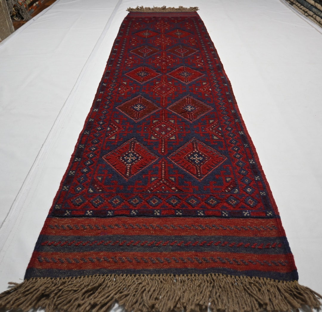 2x8 Ft Ethnic Runner Rug 2.1x7.11 Ft Afghan Vintage Mashwani Berjesta ...