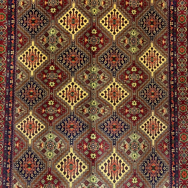 5x7 ft Top Quality Afghan Handmade Wool Rug Afghan Bukhara Rug Turkmen Oriental Rug Living Room Bedroom Rug Geometric Rug Rustic Home decor