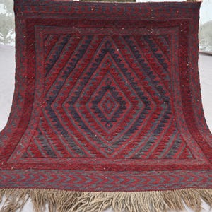 Vintage Afghan Rug, 3.8x4.2 ft Tribal Mashwani Rug, Handmade Wool Area Rug, Traditional Square Rug, Oriental Turkmen Rug, Home Decor Rug 4x4
