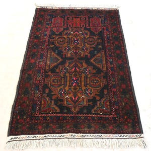 ラグ・カーペット Baluch rug カーペット ラグ ラグマット 撥水加工 滑り止め付 絨毯 軽量 柔らかい