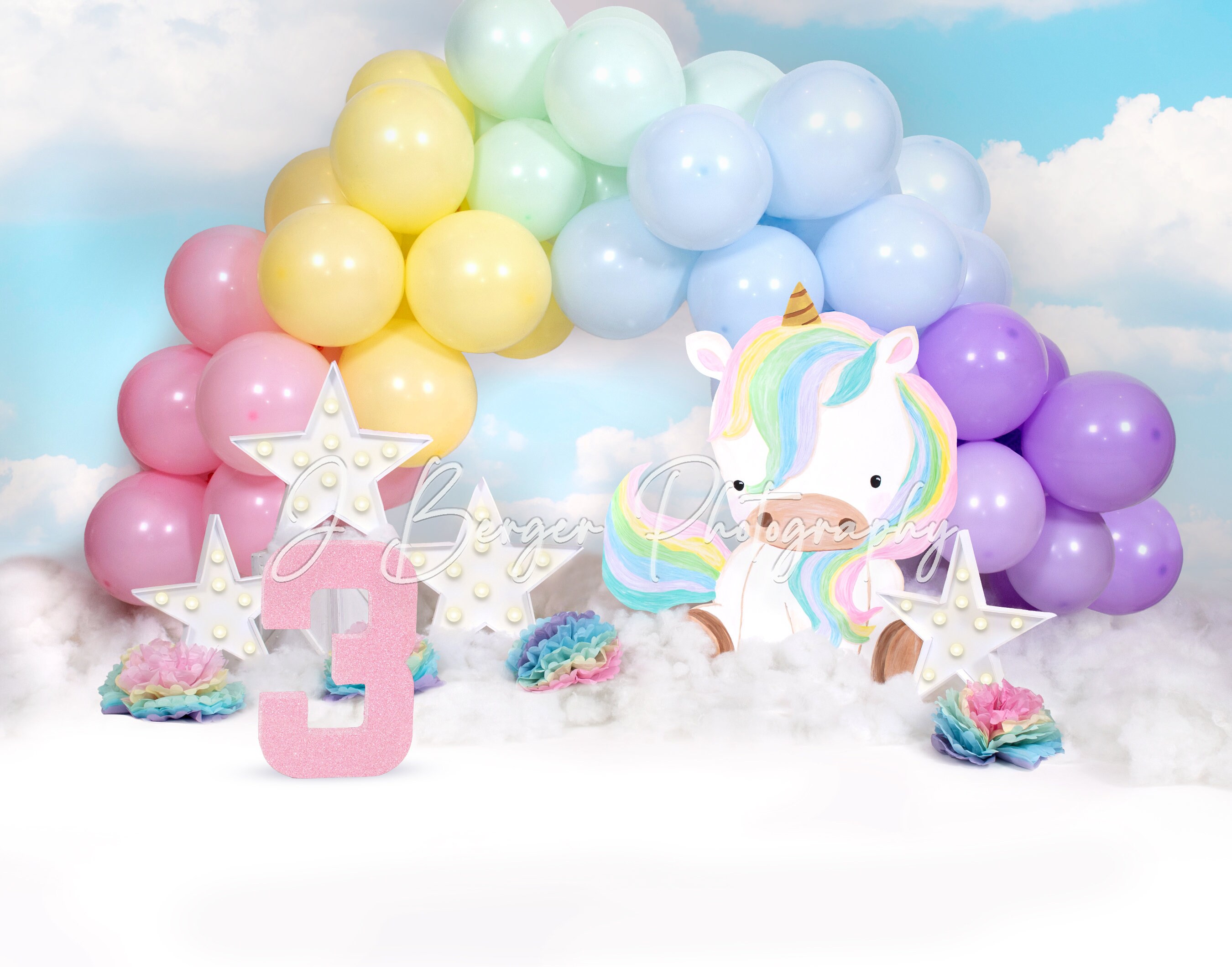 Rainbow Pastel Balloon Garland Arch Kit Unicorn Party Backdrop