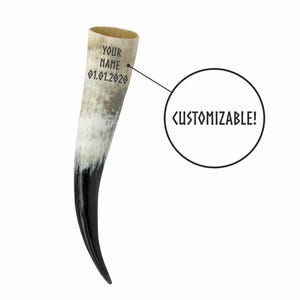 Corno per bere 0,5 l con incisione personalizzata, Corno per bere inciso Viking