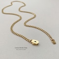 Engraved Miami Cuban Link Chain- 4mm Waterproof Gold Silver Monogram Necklace For Men