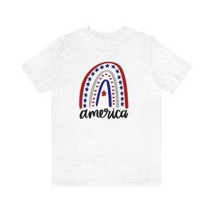 Rainbow America Jersey Short Sleeve Tee
