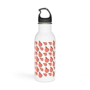Peaches Stainless Steel Water Bottle Sweet Juicy Fruit Hydrate