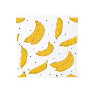 Bananas Note Cube Fruit Yellow Dots Office Supplies