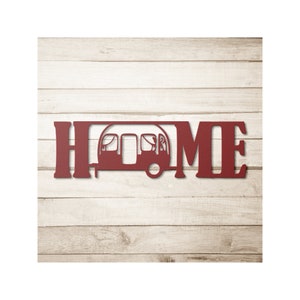 Home Camper Metal Wall Art
