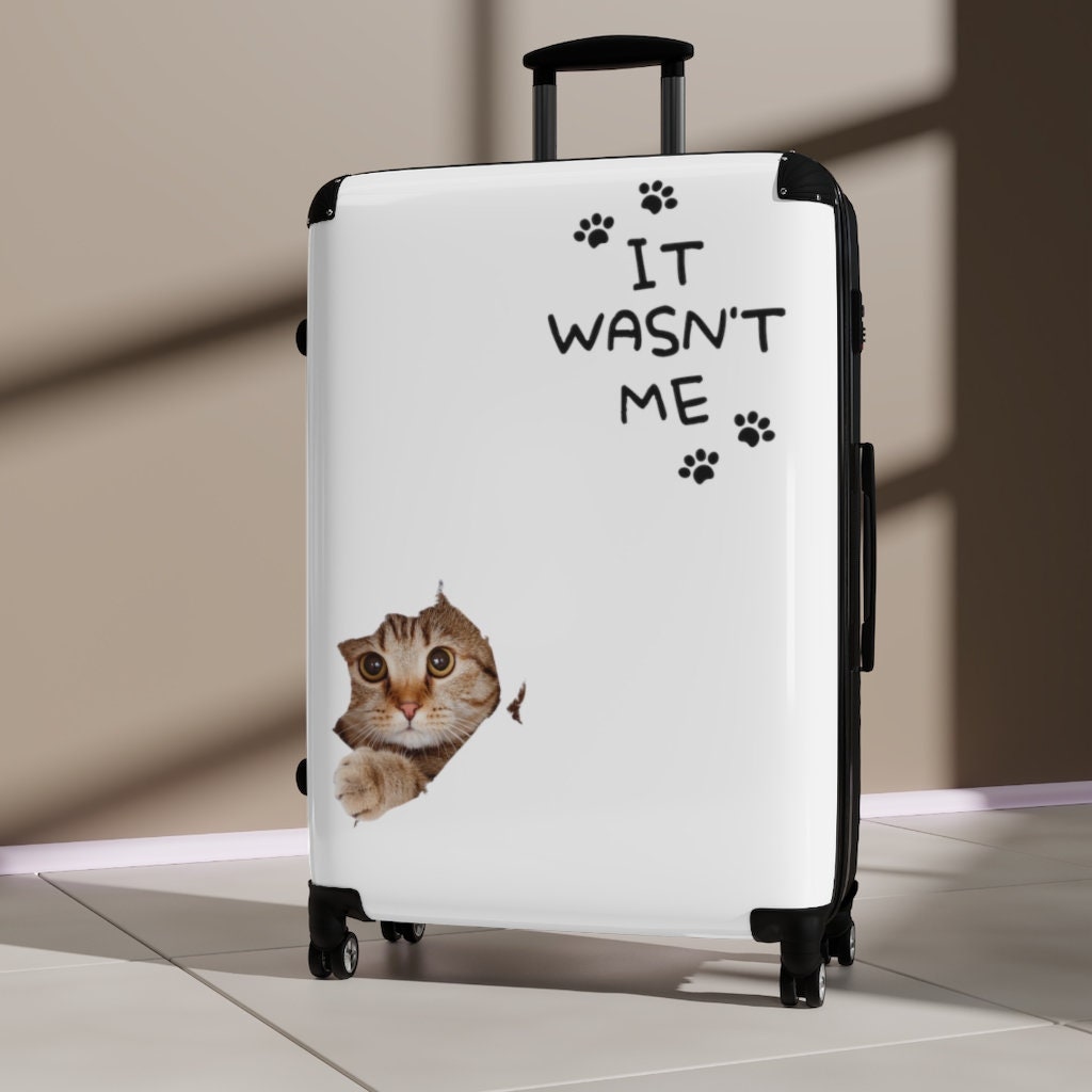 It Wasn't Me Suitcases Cat Kitten