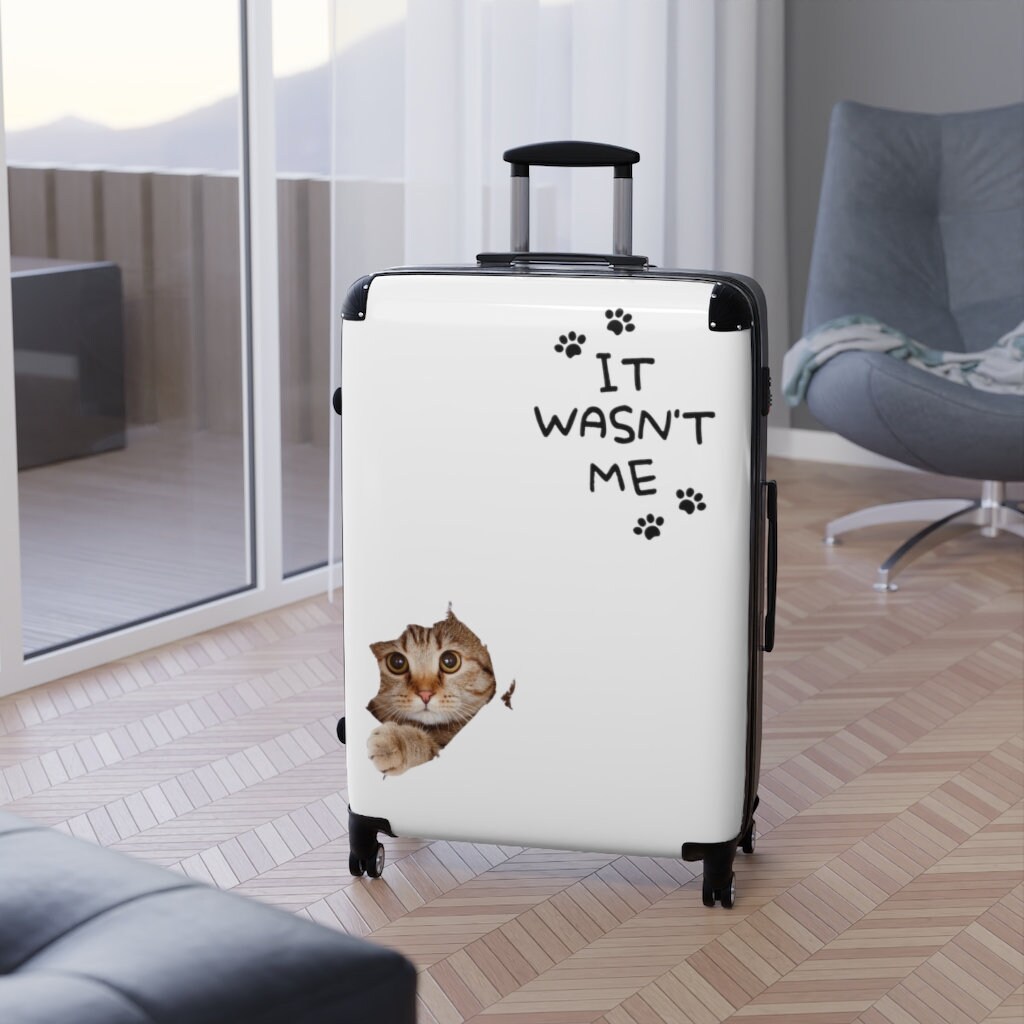 It Wasn't Me Suitcases Cat Kitten