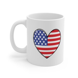 Heart Flag Ceramic Mug 11oz
