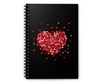 Hearts Spiral Notebook - Ruled Line