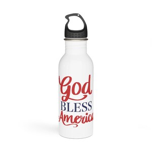 God Bless America Stainless Steel Water Bottle