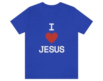 T-shirt Inspirational Jésus Et Cœur - Plusieurs Styles, Tailles Et Couleurs Au Choix - Neuf