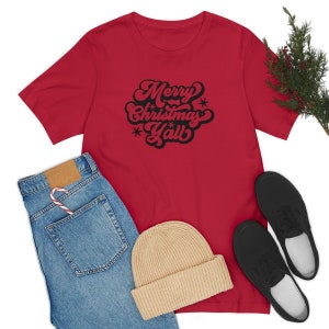 Merry Christmas Yall Jersey Short Sleeve Tee