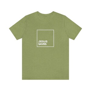 Jesus Saves Jersey Short Sleeve Tee