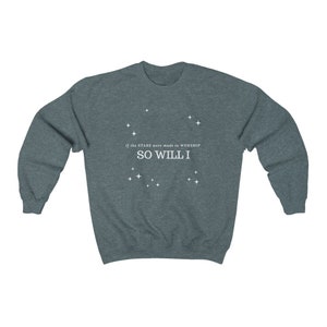So werde ich Sweatshirt mit Rundhalsausschnitt, wenn die Sterne gemacht wurden, um Gott anzubeten