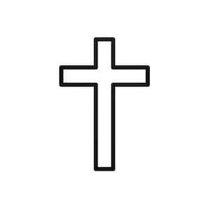 Cross Outline Metalen Wall Art