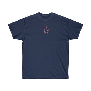 Minimal Cat Cotton Tee