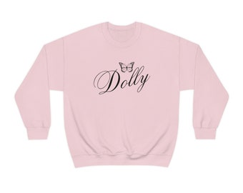DOLLY Unisex Heavy Blend Crewneck Sweatshirt Butterfly Parton Country Music
