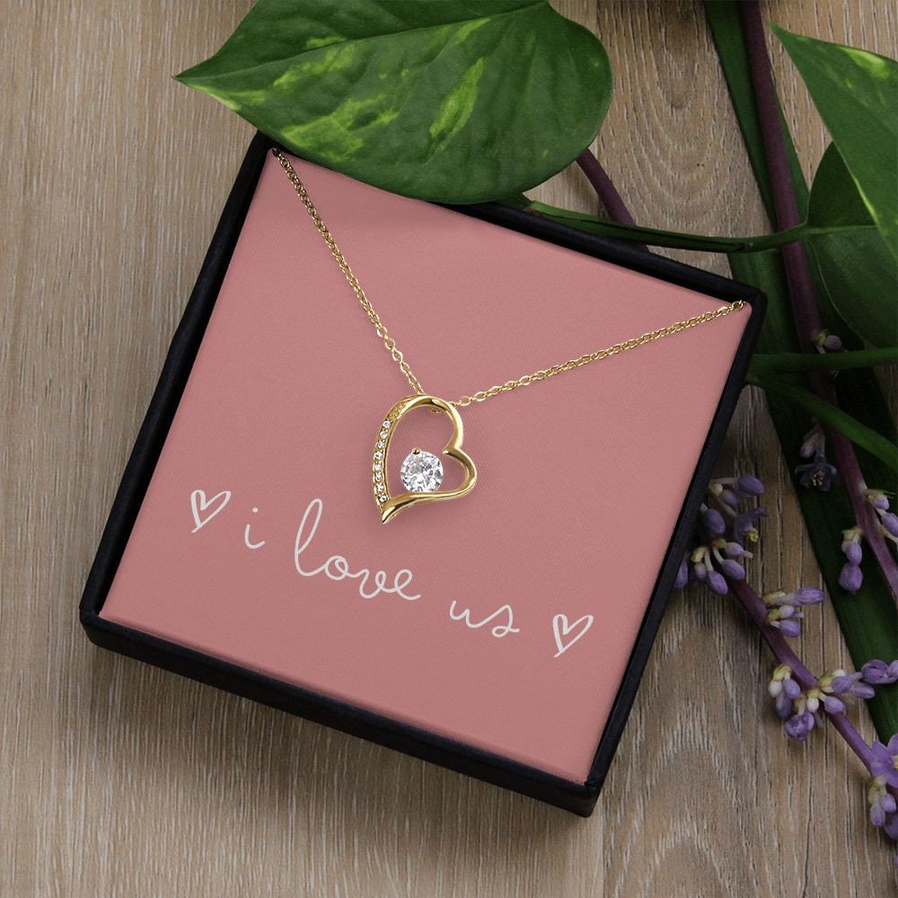 I Love Us Diamond Heart Necklace - Etsy