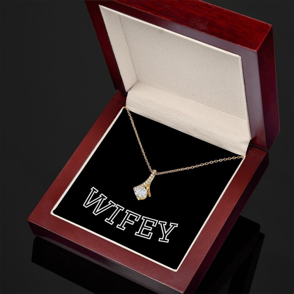 Wifey diamond deals necklace