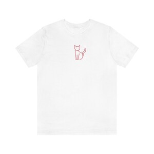 Minimal Cat Jersey Short Sleeve Tee