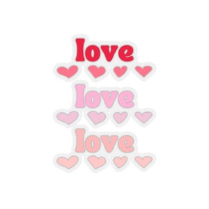 Love Love Love Kiss-Cut Stickers