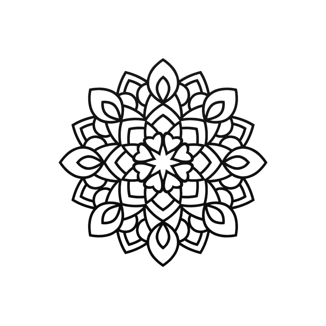 View of Mandala Metal Wall Art - Etsy