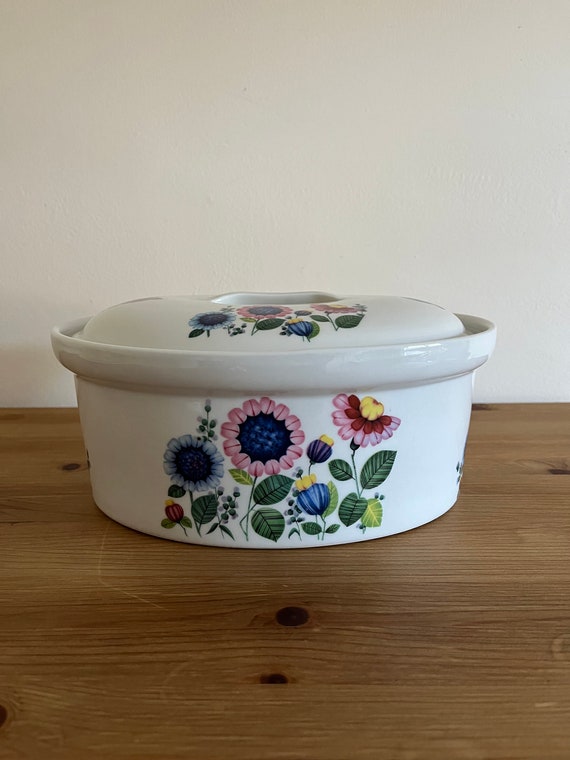 Terrine En Porcelaine Apilco France – Décor Animalier – Lot De 6 – Occasion