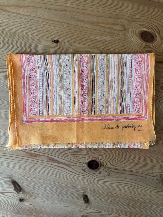 Jehan De Fabregues Paris Vintage Silk Rectangular 