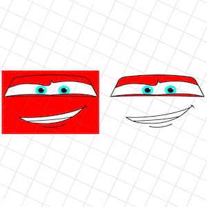 lightning macqueen car face svg, video game clipart, dxf files, clipart, printable png