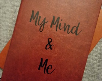 My mind and me Notebook: Softcover Rainbow Edge Cute Notebook Custom-made Simple Color Edge Notepad Thickened Leather Surface Journal