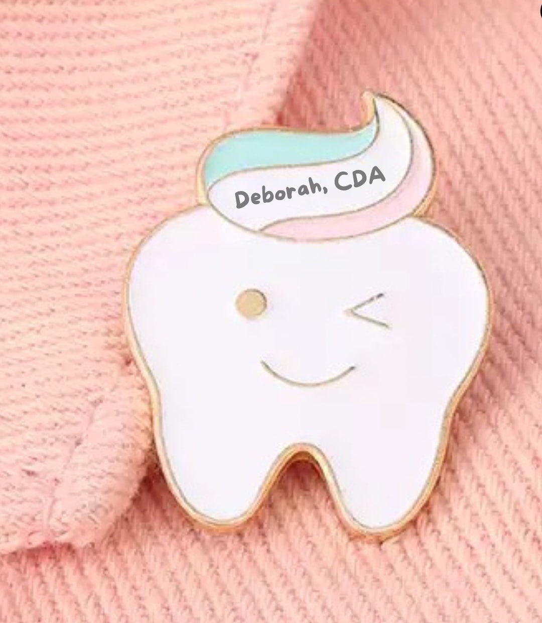 Tooth Dental Brooch Pin, Dentist, RDH Crdh, Dental Hygienist, Dental