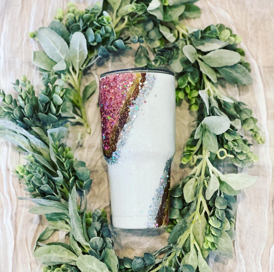 Glitter Epoxy Geode Tumbler, Glitter Geode Tumbler, Personalized Geode