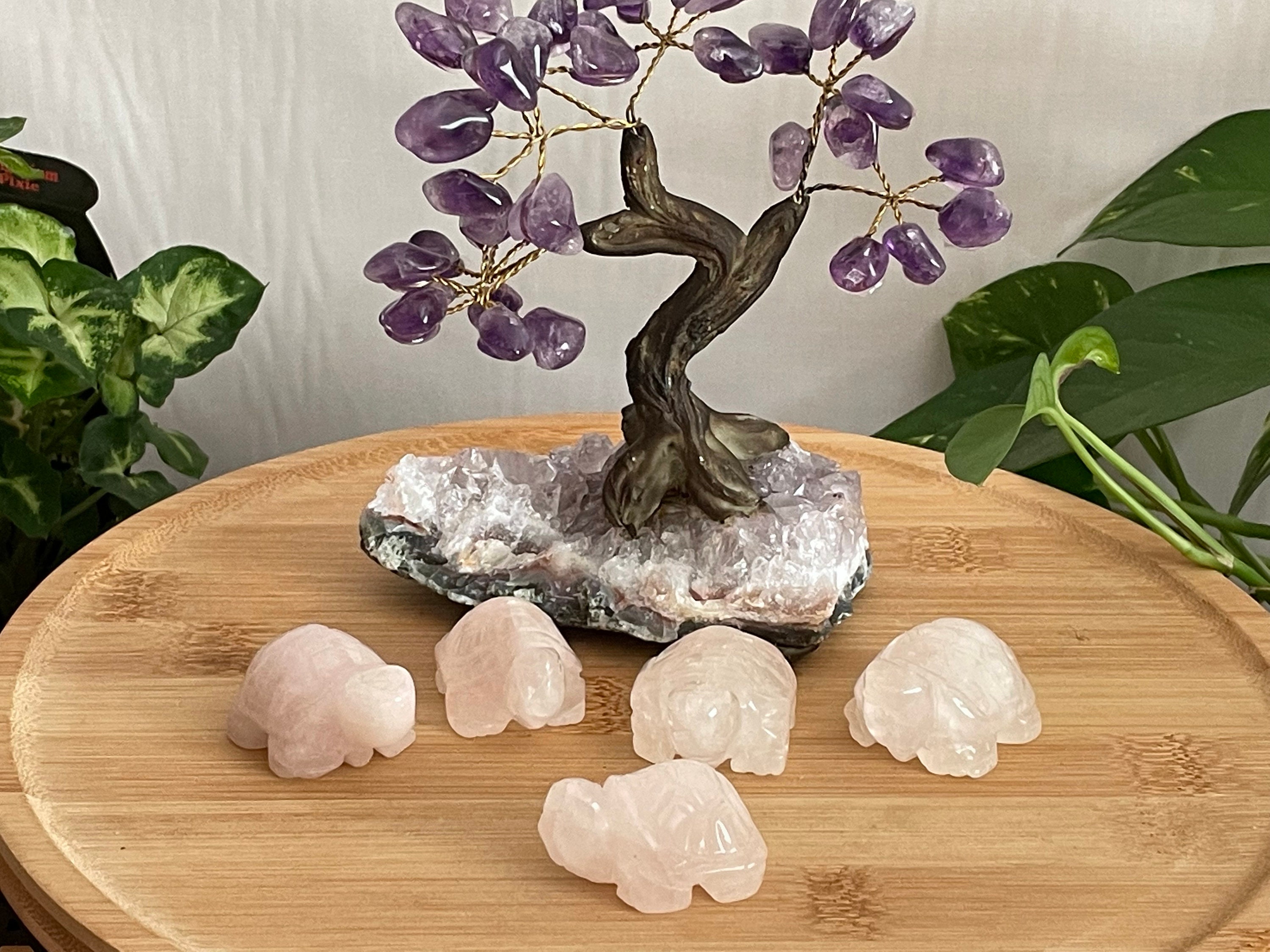 小さなローズクォーツの亀の彫刻。とってもかわいい！ - Etsy 日本