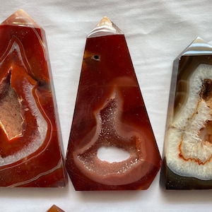 Carnelian Slab Towers with Druzy!!!!. Wow!!!! Nice Bandings!!!