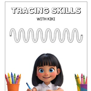 Kiki’s Tracing Skills Worksheets – Printable Fine Motor Practice for Kids | Pre-Writing Activities | PDF Learning Pack