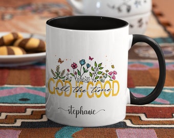 Gepersonaliseerde God is goede mok, aangepaste mijn dagelijkse Bijbelbevestiging mok, Bijbelcitaten mok, Bijbelvers mok, christelijke mok, religieuze mok