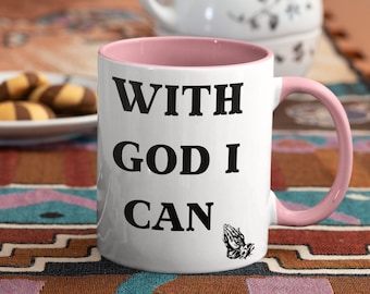 Tazze da caffè DIO, tazza da caffè cristiana, regalo religioso, tazza di fede, tazza con versetto della Bibbia, regalo delle Scritture, per lei, studio biblico sulla tazza, regalo per lei
