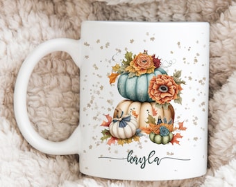 Mug citrouille personnalisée, décoration automne, tasse de café aime l'automne, tasse à café drôle, tasse automne automne, tasse citrouille, cadeau automne, tasses d'Halloween