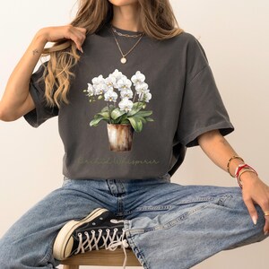 Orchid Whisperer Shirt, Orchid Lover T-Shirt, Gift for Orchid lovers, Orchid Shirt for women, Floral Gardening T-shirt,Boho Tee gift for mom