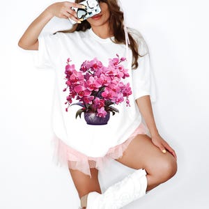 Orchid Whisperer Shirt, Orchid Lover T-Shirt, Gift for Orchid lovers, Orchid Shirt for women, Floral Gardening T-shirt, Boho Tee