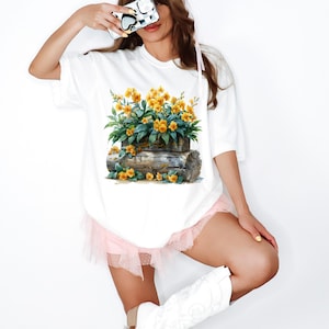 Orchid Shirt, Orchid Lover T-Shirt, Gift for Orchid lovers, Orchid Shirt for women, Floral Gardening T-shirt, Boho TeeFloral Garden T-Shirt